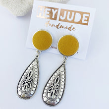 Load image into Gallery viewer, Antique Silver Boho Drop Earrings