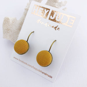 Bronze Bezel Drop Earrings