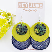 Load image into Gallery viewer, Rustic Linen Duo Dangles