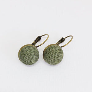 Bronze Bezel Drop Earrings