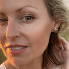 Load image into Gallery viewer, Rose Gold Bezel Earrings