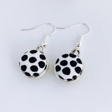 Load image into Gallery viewer, Silver Double Sided Dangle Earrings