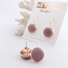Load image into Gallery viewer, Rose Gold Bezel Earrings